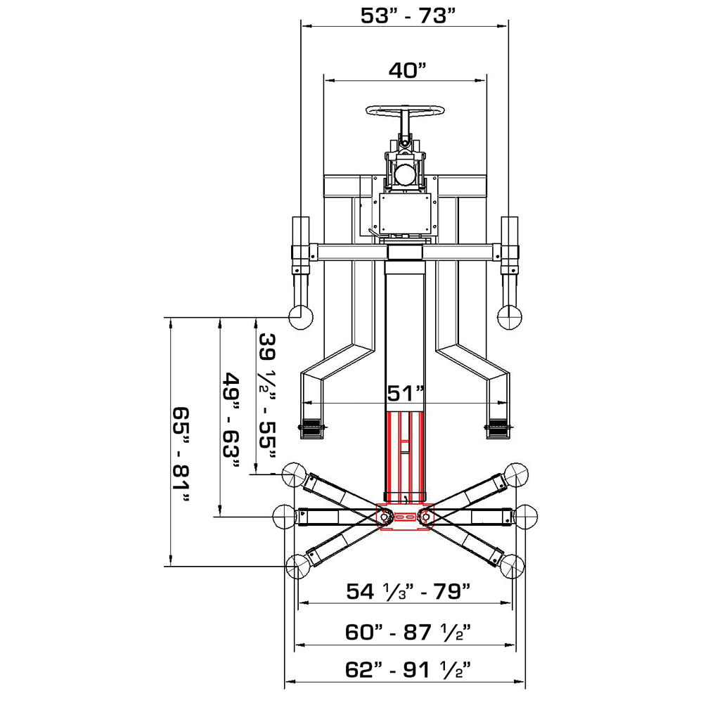 Katool 7000lb Single Post Lift KT-SPL 700