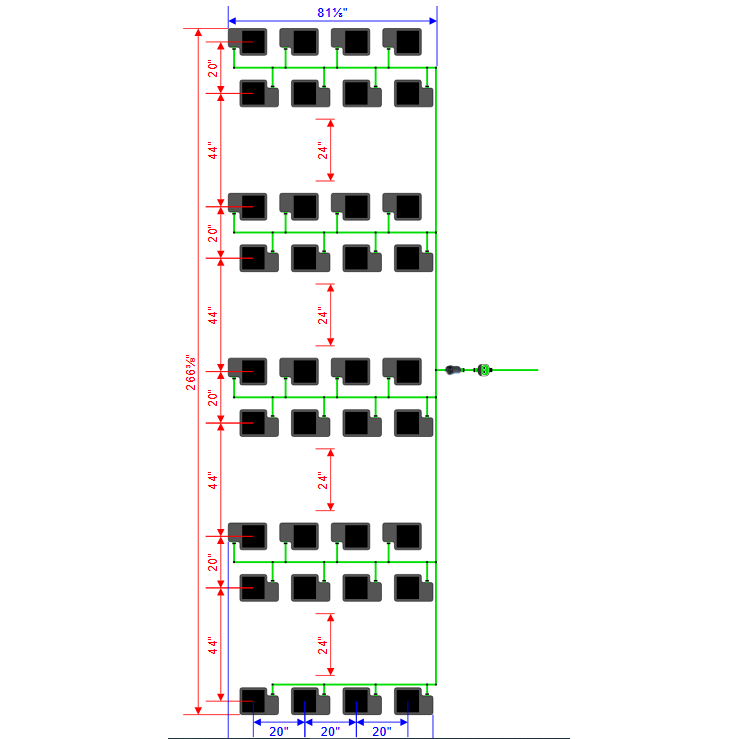 Alien Hydroponics EasyFeed 36 Pot 9 Row Kit