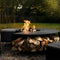 HearthArtSinn Volcano 14 Outdoor Stainless Gas Fireplace Steel Wood Fire Pit