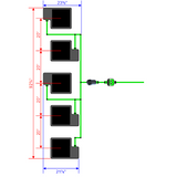 Alien Hydroponics EasyFeed 5 Pot 5 Row Kit