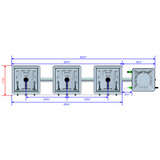 Alien Hydroponics RAIN 3 Pot 1 Row Kit