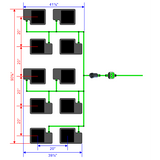 Alien Hydroponics EasyFeed 10 Pot 5 Row Kit