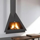 HearthArtSinn Ash 4 Triangular Hanging Wood Burning Fireplace