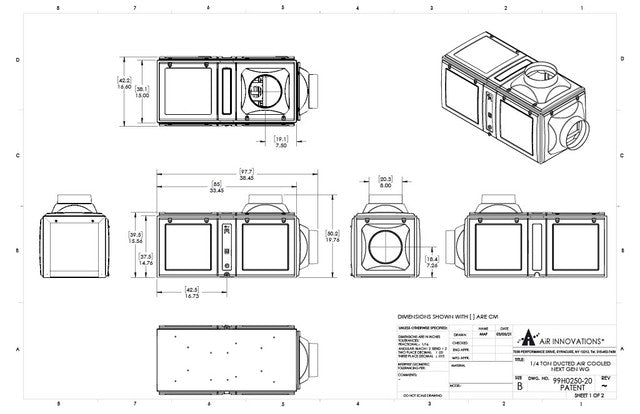 Wine Guardian D025 Ducted Wine Cellar Cooling Unit – 60 Hz