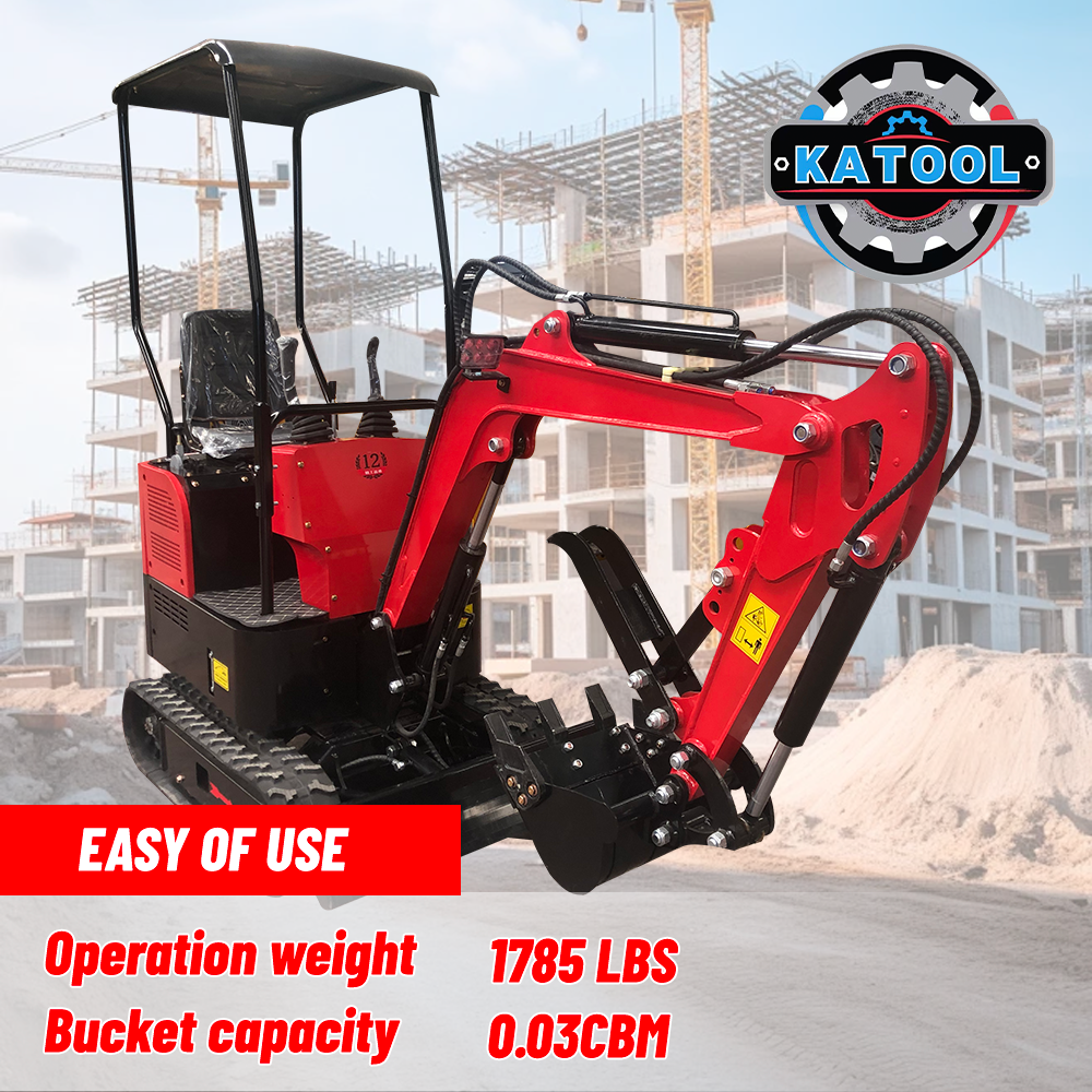 Katool Mini Excavator Crawler Digger Bucket KT-EX20 / Mechanical thumb B&S Gas Engine