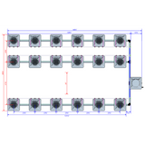 Alien Hydroponics AERO 18 Pot 3 Row Kit