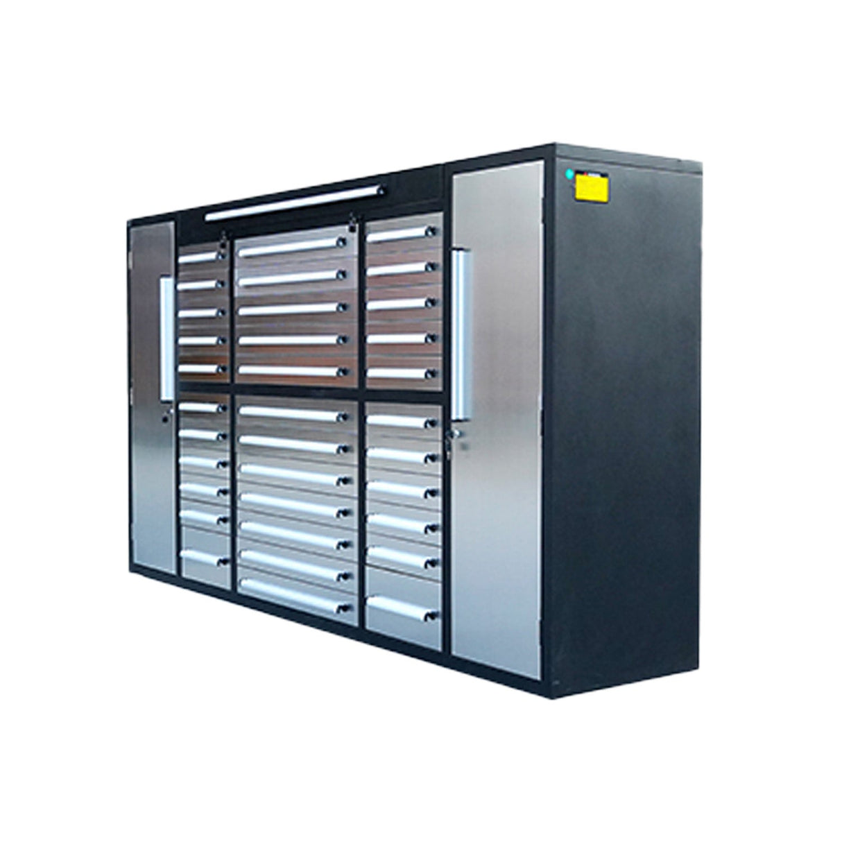 Chery Industrial 9 ft Garage Storage Cabinet with 34 Drawers & 2 Cabinets