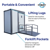 Handicap-Accessible Portable Restroom for Disabled