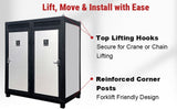 Two‑Person Portable Toilet Cabin Outdoor Restroom with Light, Sink & Vent Fan