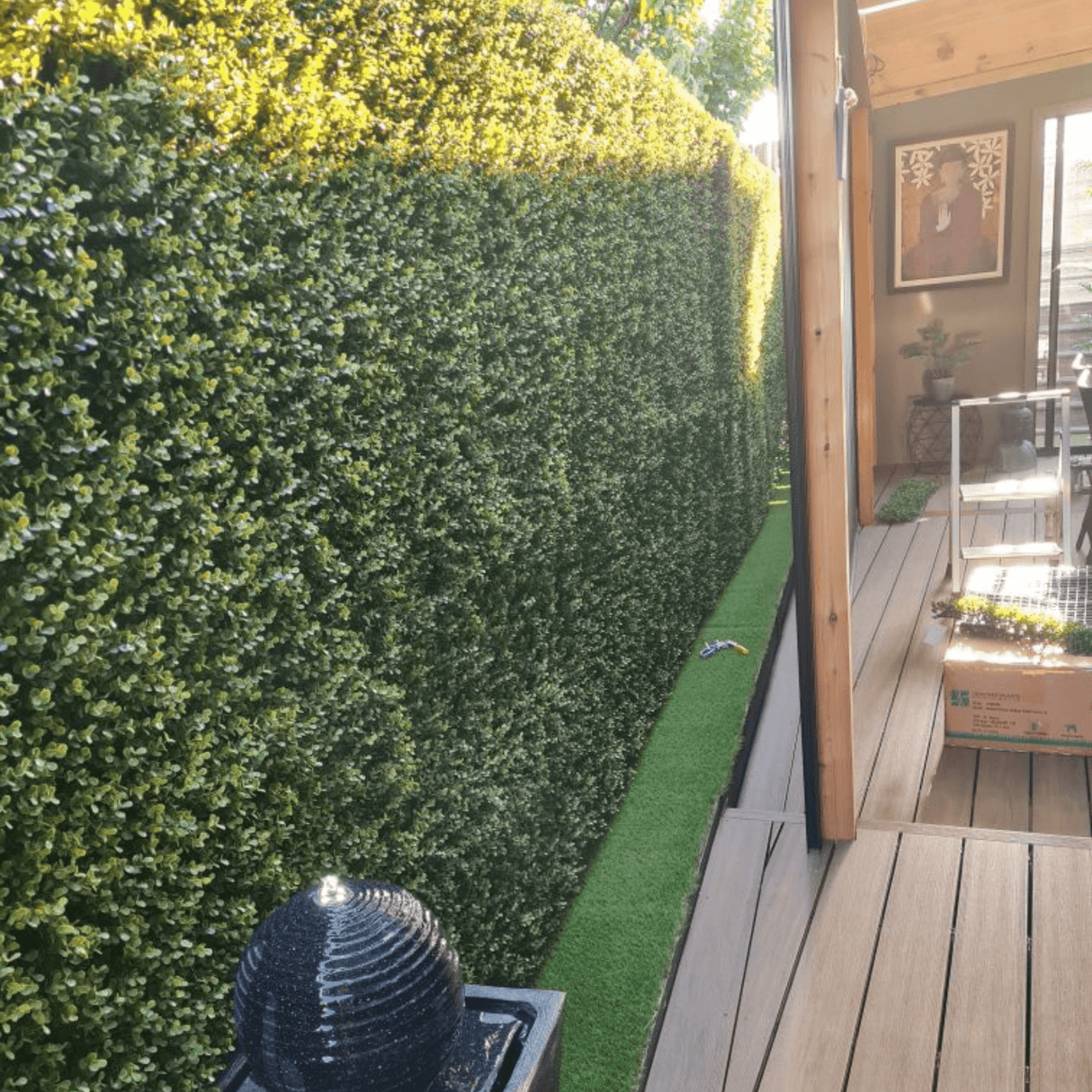 Designer Plants USA Natural Artificial Boxwood Wall 40"x40" Commercial Grade UV Resistant