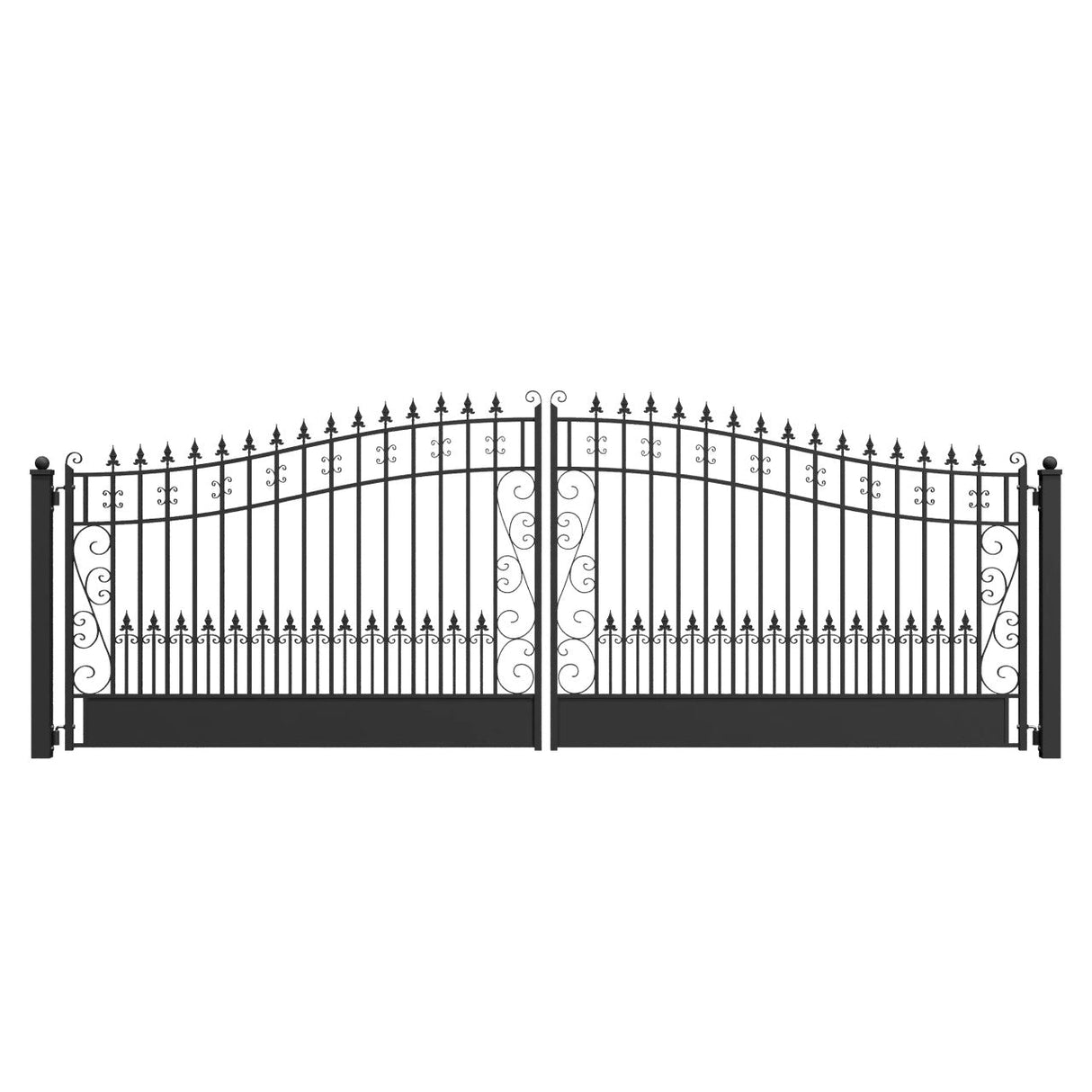 Chery Industrial 18’ x 6’ Steel Dual Swing Driveway Gate Venice‑Style