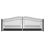 Chery Industrial 18’ x 6’ Steel Dual Swing Driveway Gate Venice‑Style