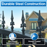 Chery Industrial 18’ x 6’ Steel Dual Swing Driveway Gate Venice‑Style