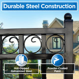 Chery Industrial 18’ x 6’ Steel Dual Swing Driveway Gate Paris‑Style