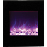 Amantii 24" Zero Clearance Electric Fireplace with Black Glass Surround and Log Set ZECL-24-2923-BG