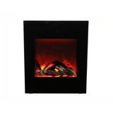 Amantii 24" Zero Clearance Electric Fireplace with Black Glass Surround and Log Set ZECL-24-2923-BG