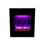 Amantii 24" Zero Clearance Electric Fireplace with Black Glass Surround and Log Set ZECL-24-2923-BG
