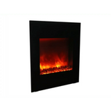 Amantii 24" Zero Clearance Electric Fireplace with Black Glass Surround and Log Set ZECL-24-2923-BG