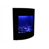 Amantii 24" Zero Clearance Electric Fireplace with Black Glass Surround and Log Set ZECL-24-2923-BG
