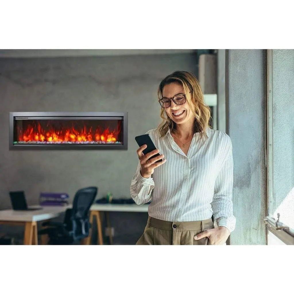 Amantii 74" Symmetry Bespoke Built-In Electric Fireplace