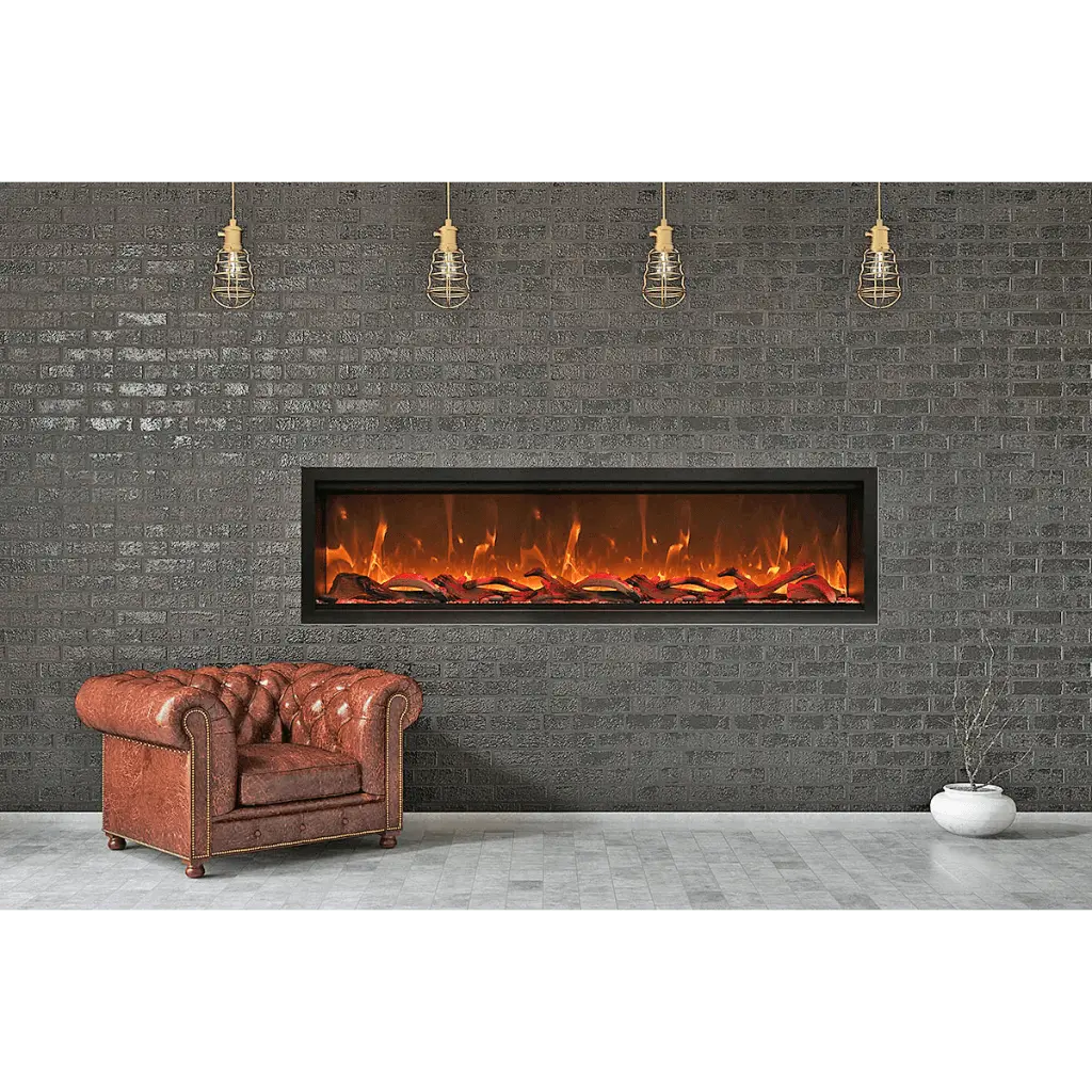 Amantii Symmetry 74" XT Smart Electric Fireplace Built‑In Fireplace SYM‑74‑XT