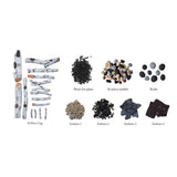 Amantii Designer 6-Piece Media Kit Accessory for Gas and Electric Fireplaces DESIGN-MEDIA-6PCE