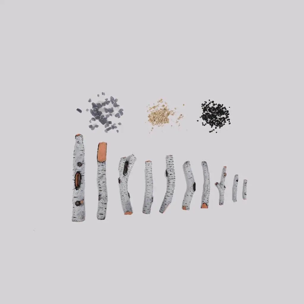 Amantii Designer 6-Piece Media Kit Accessory for Gas and Electric Fireplaces DESIGN-MEDIA-6PCE