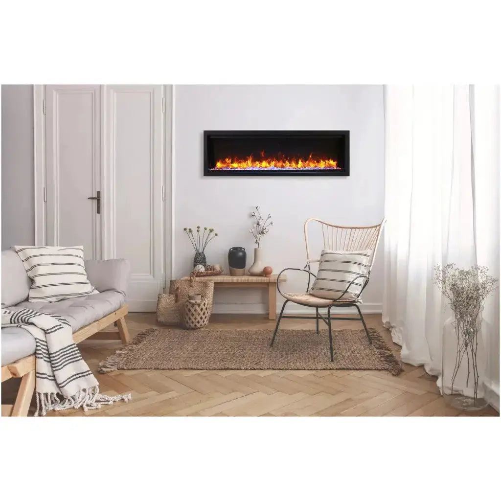 Amantii Symmetry Lumina 60" Indoor/Outdoor Built-In Smart Electric Fireplace