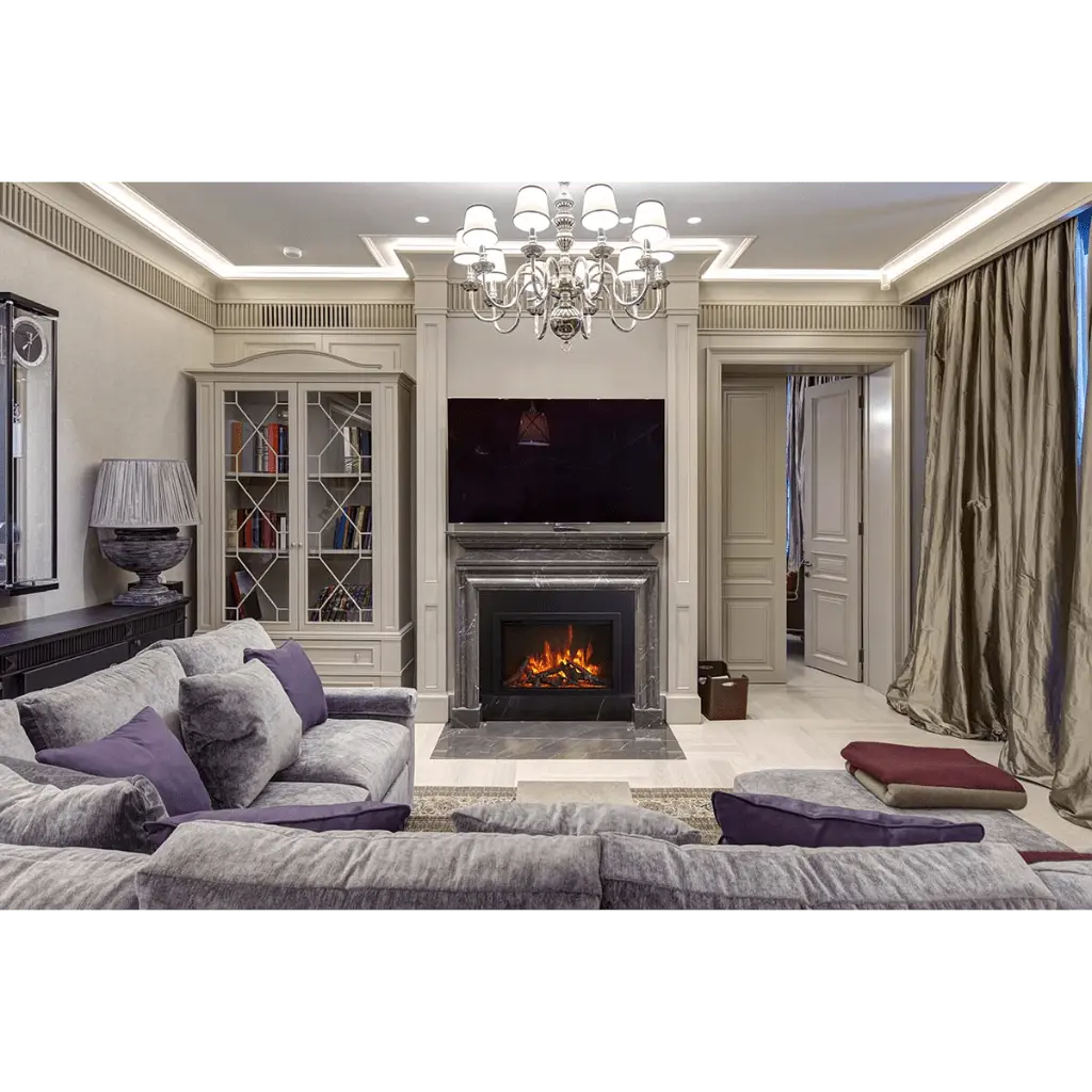 Amantii TRD 38" Traditional Bespoke Indoor/Outdoor Electric Fireplace Insert TRD-38