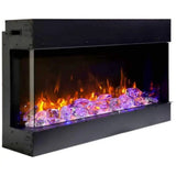 Amantii Tru-View Slim 30″ 3-Sided Electric Fireplace – Built-In Wall Unit