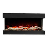 Amantii 72″ Tru-View Slim Built-In Smart 3-Sided Electric Fireplace
