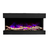 Amantii 72″ Tru-View Slim Built-In Smart 3-Sided Electric Fireplace