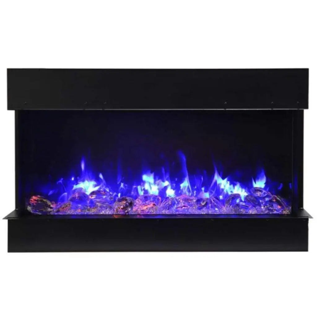 Amantii 72″ Tru-View Slim Built-In Smart 3-Sided Electric Fireplace