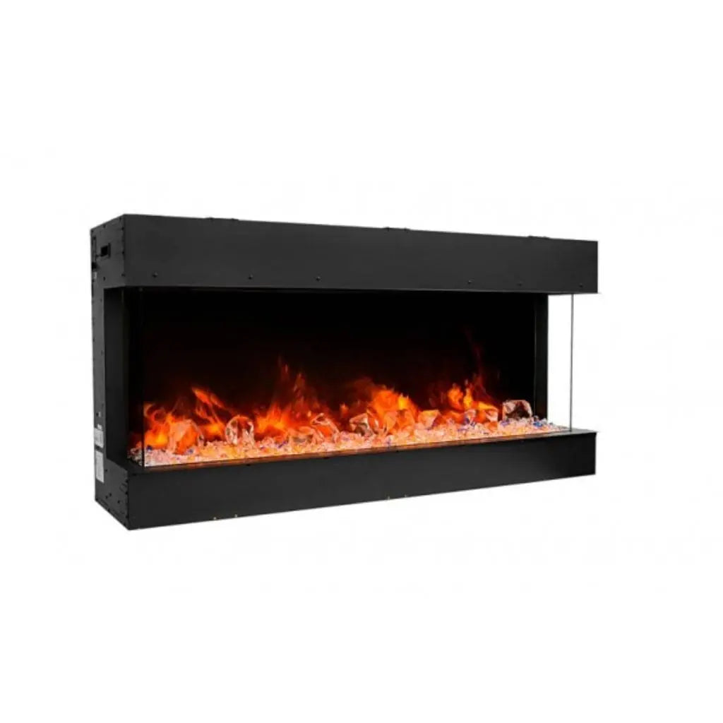 Amantii 72″ Tru-View Slim Built-In Smart 3-Sided Electric Fireplace