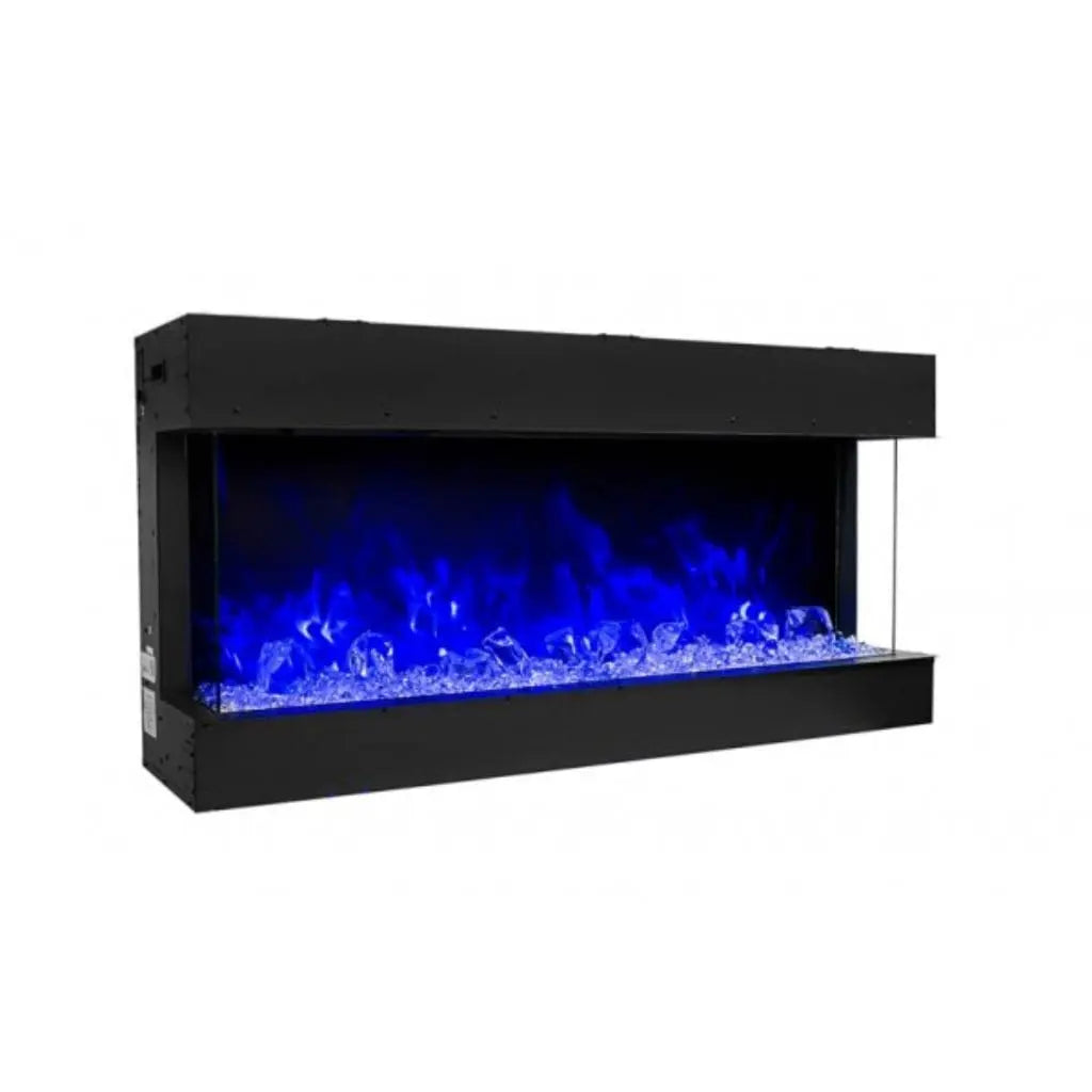 Amantii 72″ Tru-View Slim Built-In Smart 3-Sided Electric Fireplace