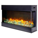 Amantii 72″ Tru-View Slim Built-In Smart 3-Sided Electric Fireplace