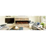 Amantii 72″ Tru-View Slim Built-In Smart 3-Sided Electric Fireplace