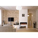Amantii 72″ Tru-View Slim Built-In Smart 3-Sided Electric Fireplace
