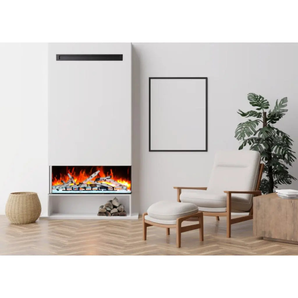 Amantii Tru View Bespoke 45" 3-Sided Indoor/Outdoor Electric Fireplace TRV-45-BESPOKE