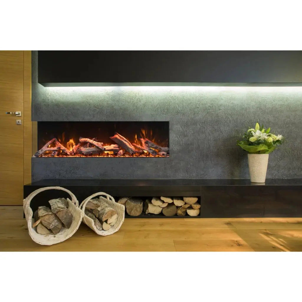 Amantii Tru View Bespoke 55" 3-Sided Indoor/Outdoor Electric Fireplace TRV-55-BESPOKE