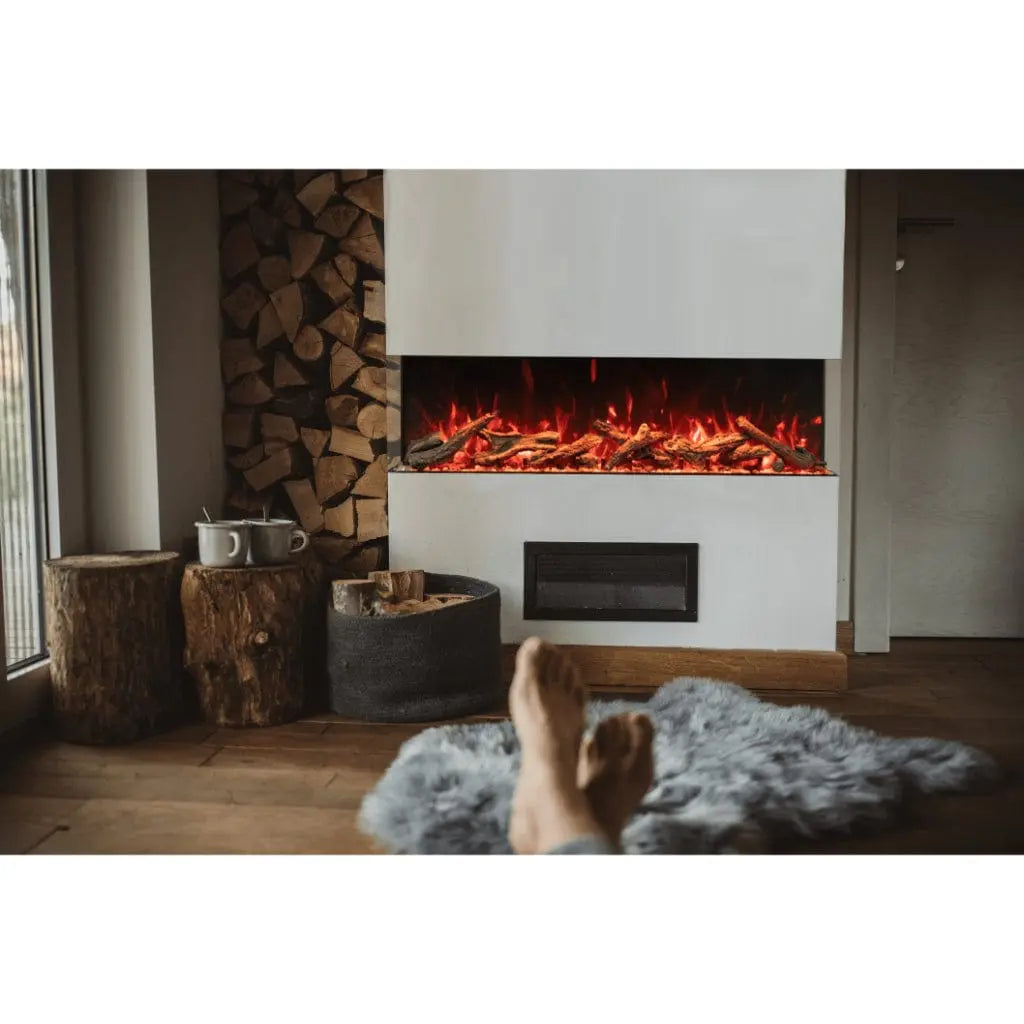 Amantii Tru View Bespoke 55" 3-Sided Indoor/Outdoor Electric Fireplace TRV-55-BESPOKE