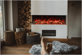 Amantii Tru View Bespoke 75" 3 Sided Indoor / Outdoor Electric Fireplace