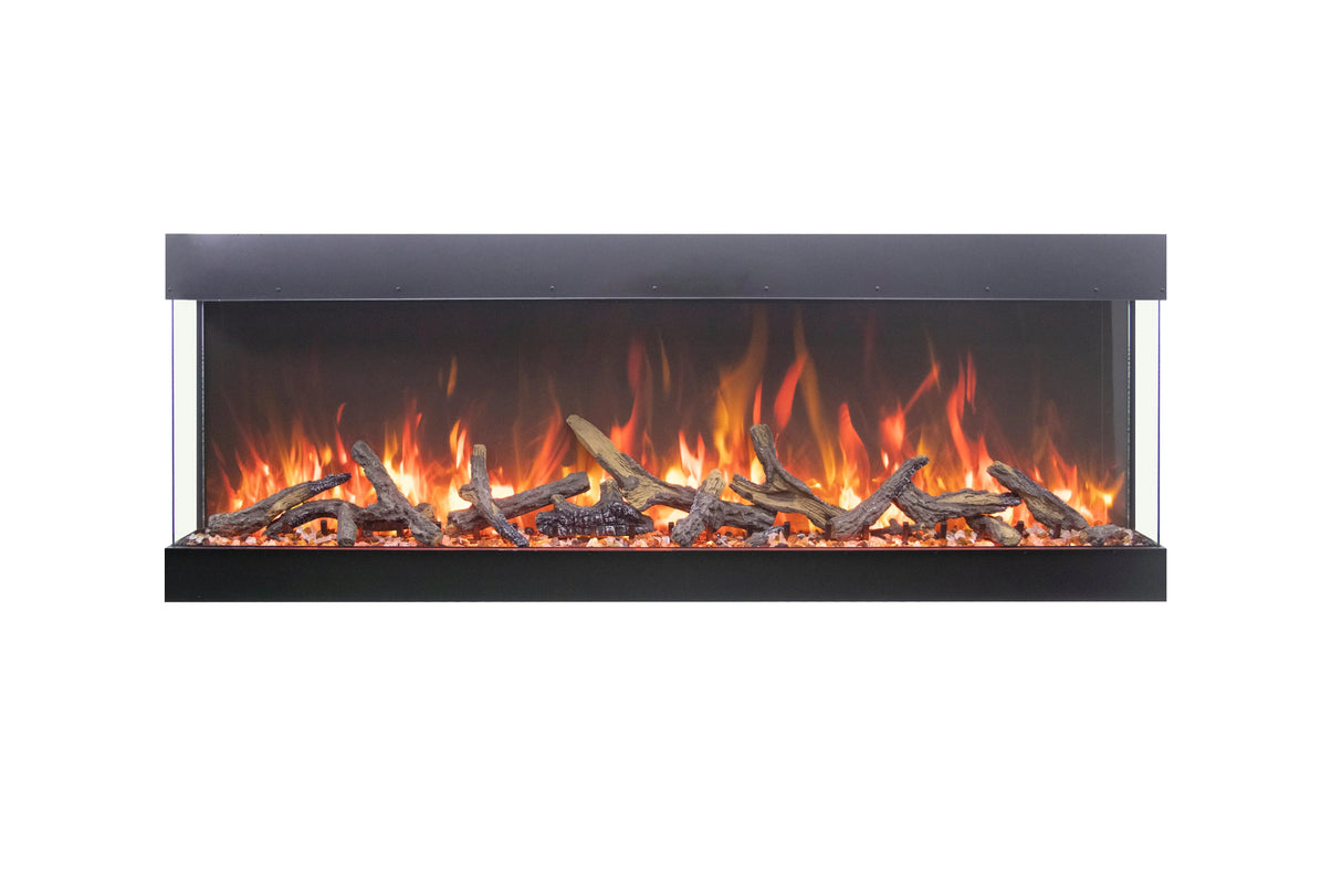 Amantii Tru View Bespoke 75" 3 Sided Indoor / Outdoor Electric Fireplace