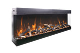 Amantii Tru View Bespoke 75" 3 Sided Indoor / Outdoor Electric Fireplace