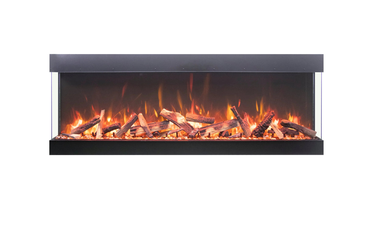 Amantii Tru View Bespoke 85" 3-Sided Indoor/Outdoor Electric Fireplace TRV-85-BESPOKE