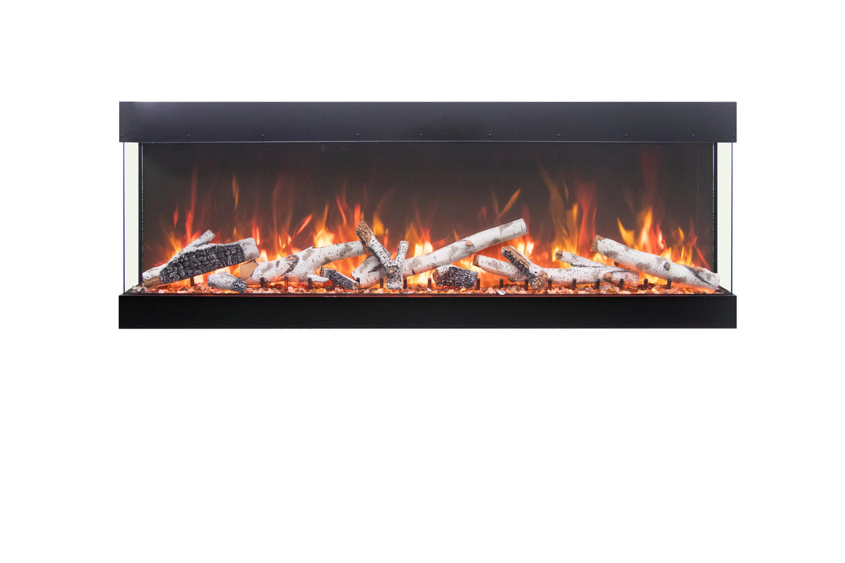 Amantii Tru View Bespoke 85" 3-Sided Indoor/Outdoor Electric Fireplace TRV-85-BESPOKE