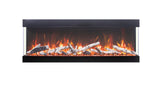 Amantii Tru View Bespoke 85" 3-Sided Indoor/Outdoor Electric Fireplace TRV-85-BESPOKE