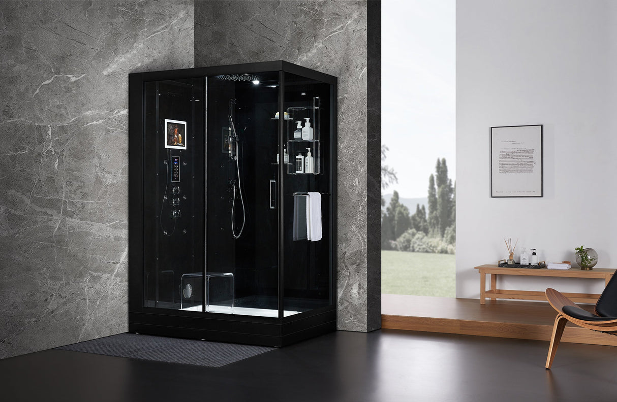 Maya Bath Platinum Anzio-L 57″ × 37″ × 88″ Steam Shower