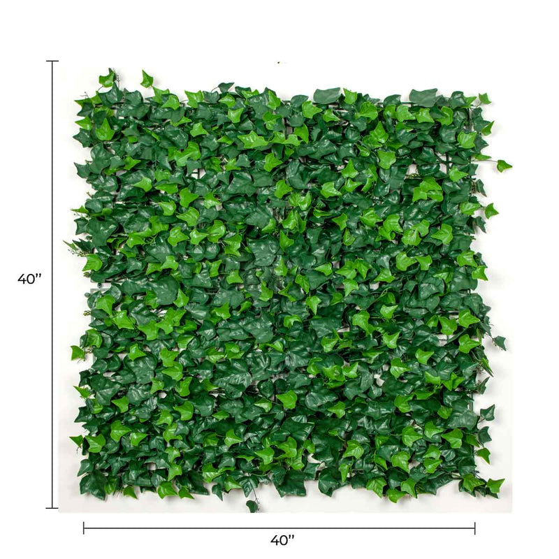 Designer Plants USA Artificial Boston Ivy Green Wall 40 x 40 Commercial Grade UV Resistant