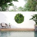 Designer Plants USA Slimline Flowering White Artificial Green Wall Disc UV Resistant 40"